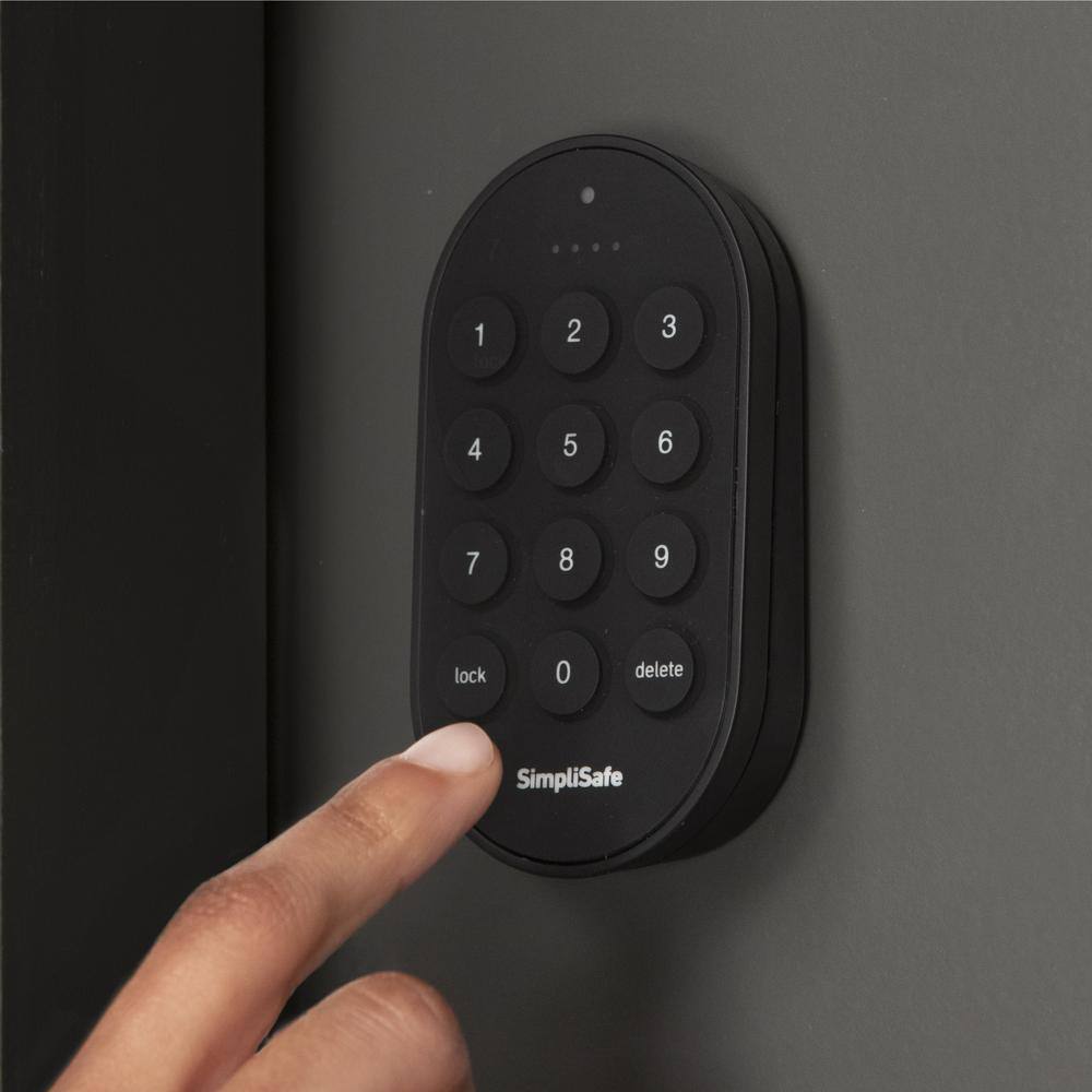 SimpliSafe Smart Lock WiFi Connected Wireless (Battery) with PIN Pad and Remote Access - Black SLK100BB