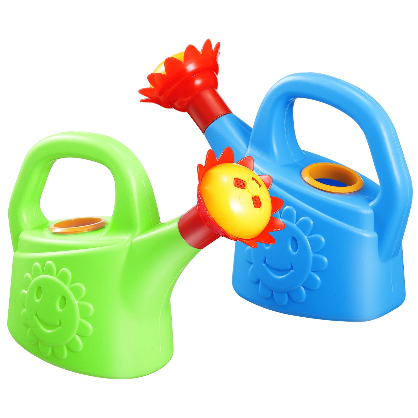 Homemaxs 2pcs Plastic Watering Cans Children Watering Kettle Toy Bathing Educational Toy for Home Garden (Random Color)