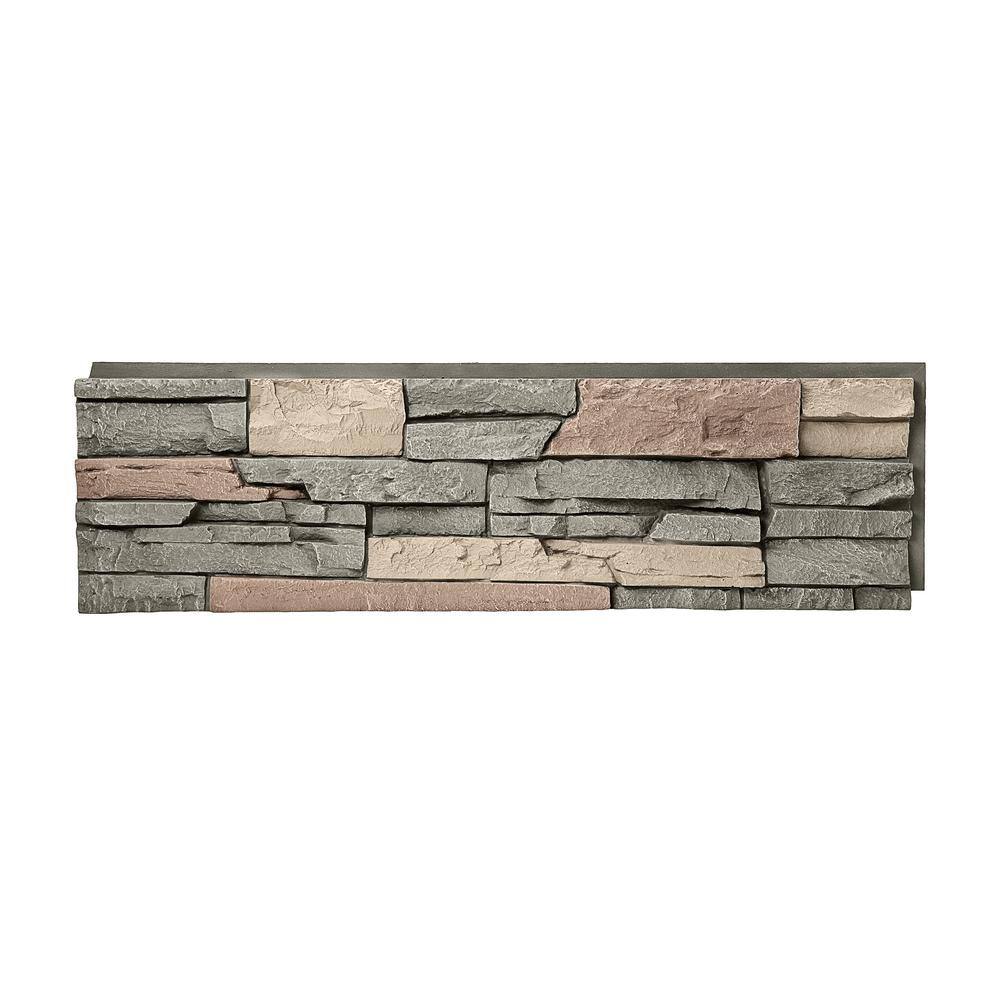 GenStone Stacked Stone Stratford 12 in. x 42 in. Faux Stone Siding Panel G2SSSTHP