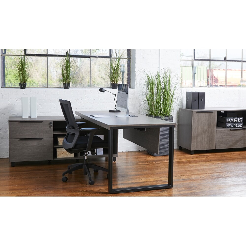 Rye Studio Albert Dark Grey Modern Large Executive Desk