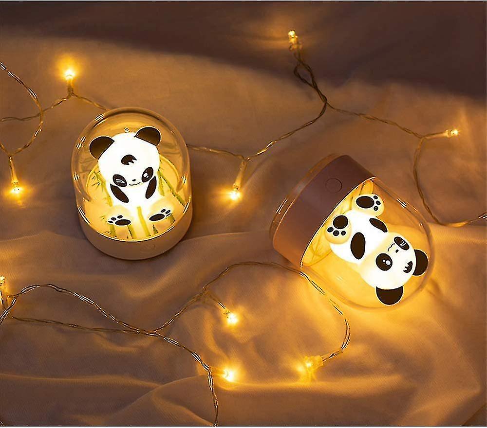 Children Baby Panda Led Night Light With Usb Charging And Color Changing Children's Room (white)