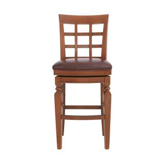 Alaterre Furniture Napa Mahogany Bar Height Stool with Back (2-Pack) ANNA02PDCR2