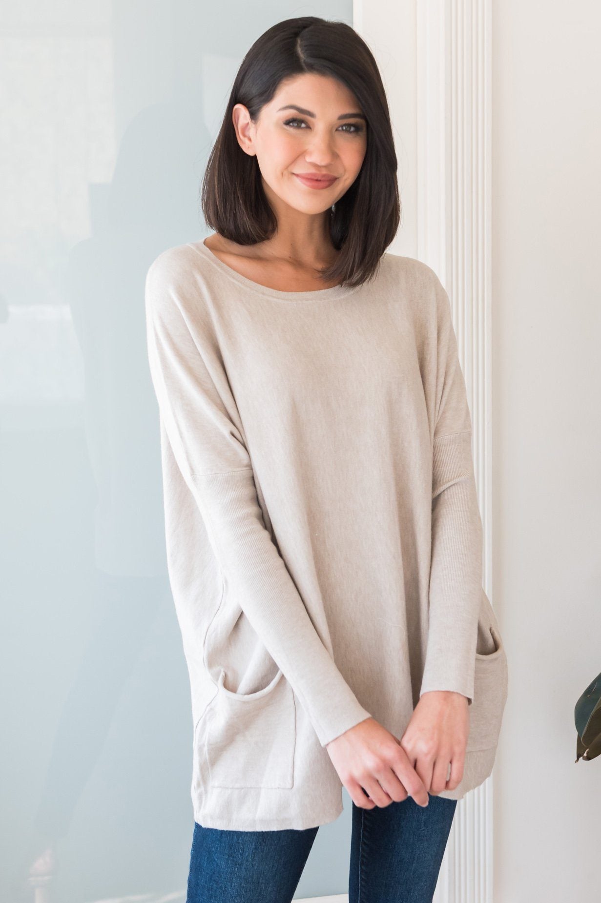 Casual Chic Modest Oversize Sweater