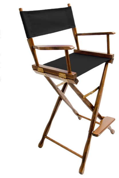 Gold Medal 30 quotWalnut Classic Director  x27s Chair   Transitional   Folding Chairs And Stools   by Gold Medal  Houzz