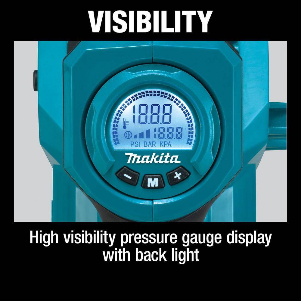 Makita 18V LXT Lithium-Ion Cordless Electric High-Pressure Portable Inflator (Tool Only) DMP181ZX