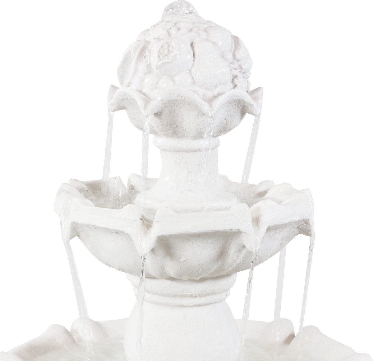 Sunnydaze Decor 4-Tier White Electric Water Fountain