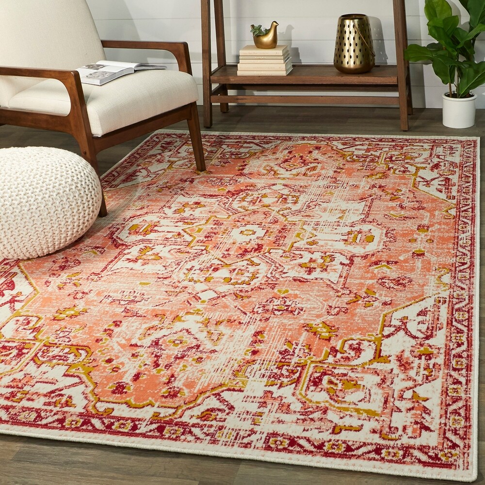 Derya Bohemian Medallion Indoor/ Outdoor Area Rug