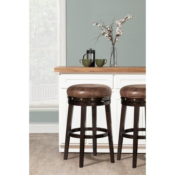 HIllsdale Furniture Benard Backless Bar Stool， Smoke Brown