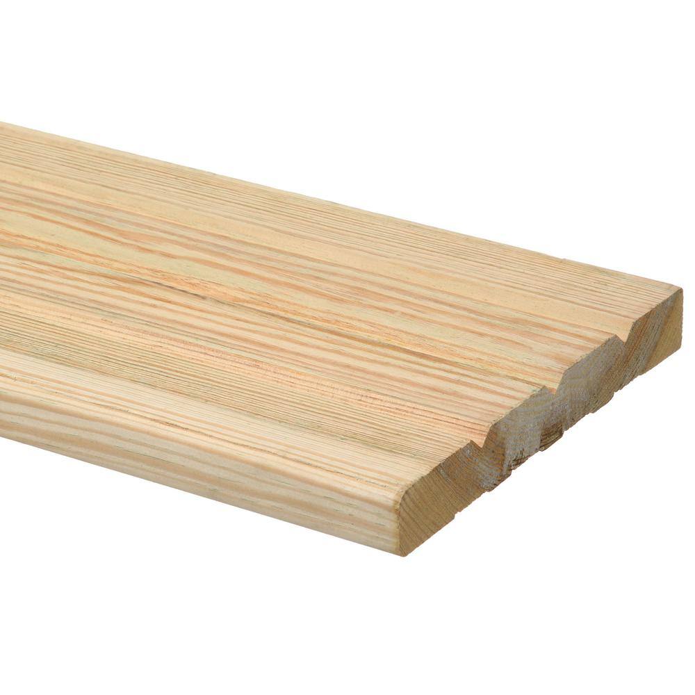 48 in. X 12 in. Pressure-Treated Southern Yellow Pine Wood Step-Tread 105655