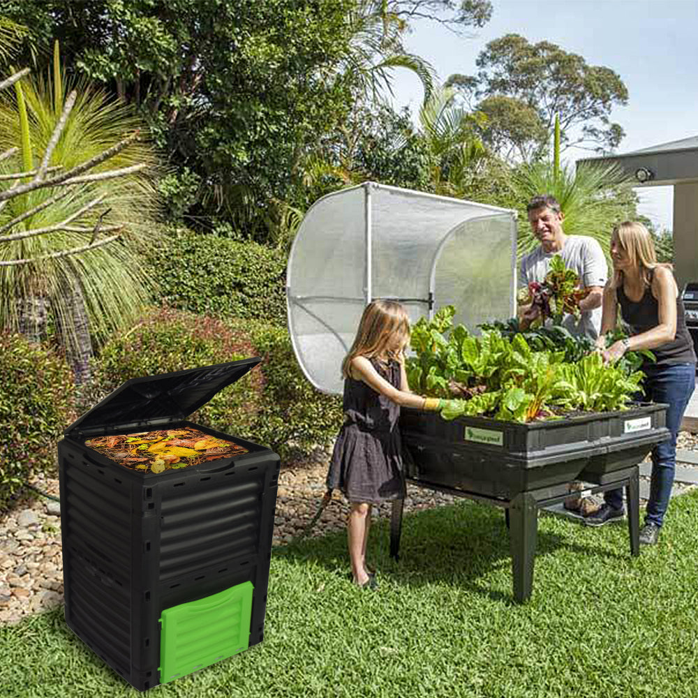 EJWOX Large Garden Compost Bin , 80 Gallon(300 L), Easy Assembling, Large Capacity