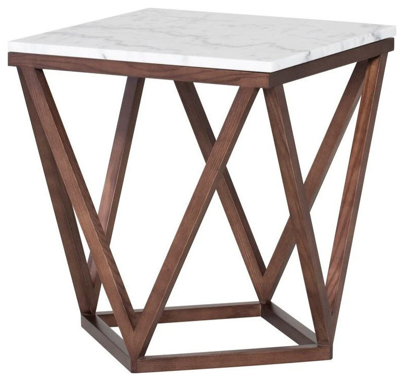 Vera Walnut Side Table   Contemporary   Side Tables And End Tables   by V.S.D Furniture  Houzz