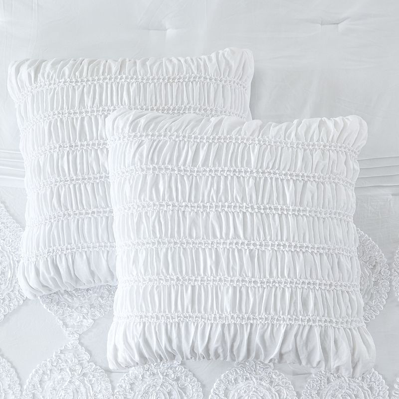 Marie Claire Washed Embroidered Comforter Set with Shams