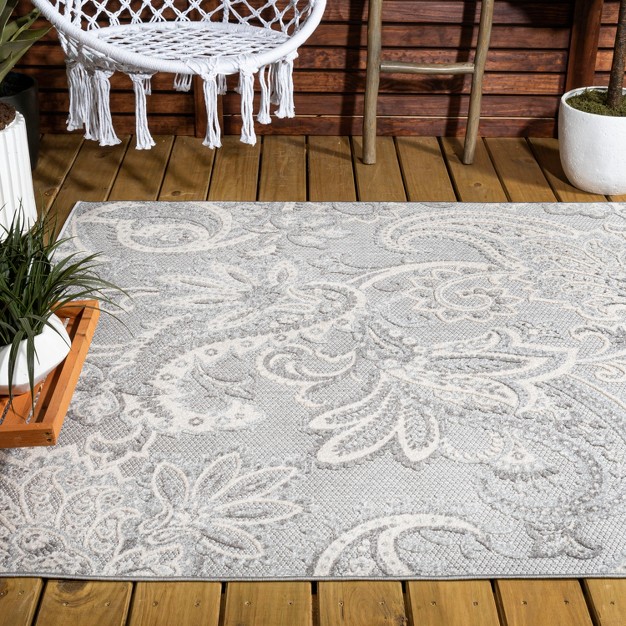 Julien Paisley High low Indoor outdoor Area Rug Jonathan Y