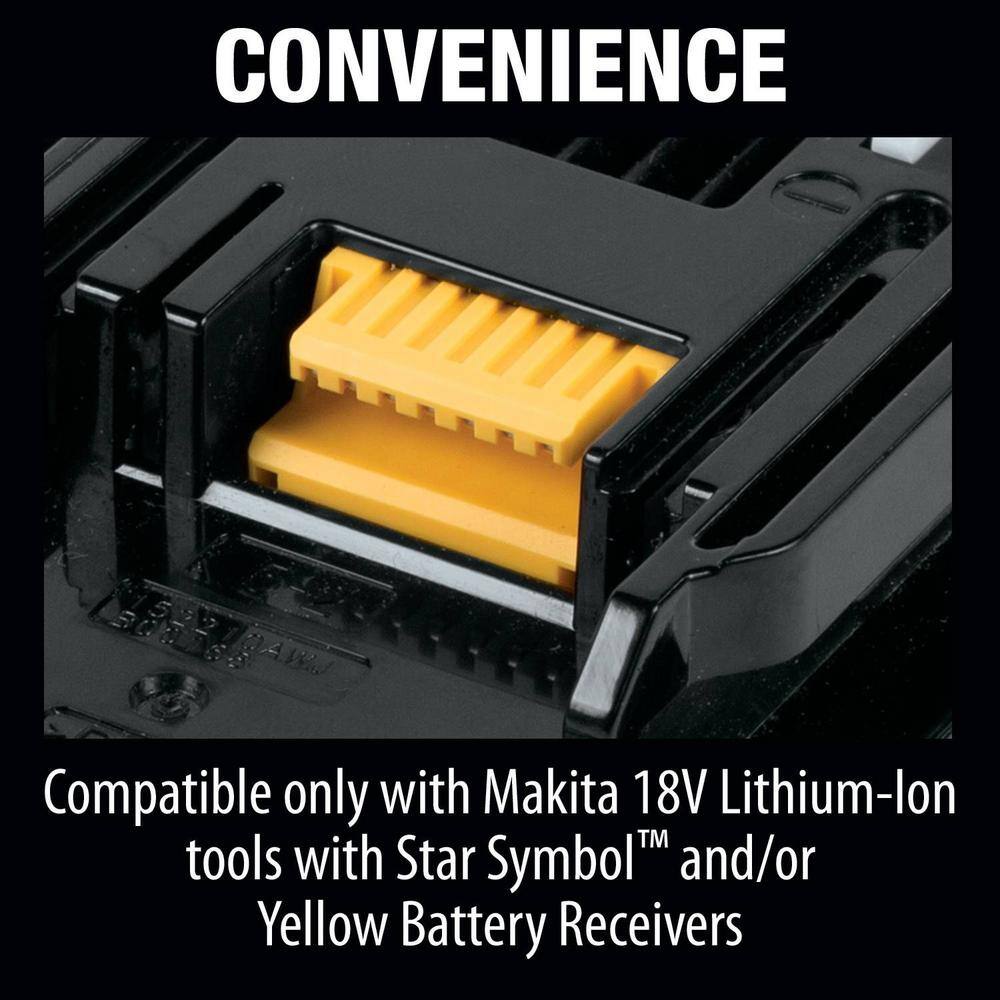 Makita 18V LXT Lithium-Ion Battery and Rapid Optimum Charger Starter Pack (5.0Ah) BL1850BDC2