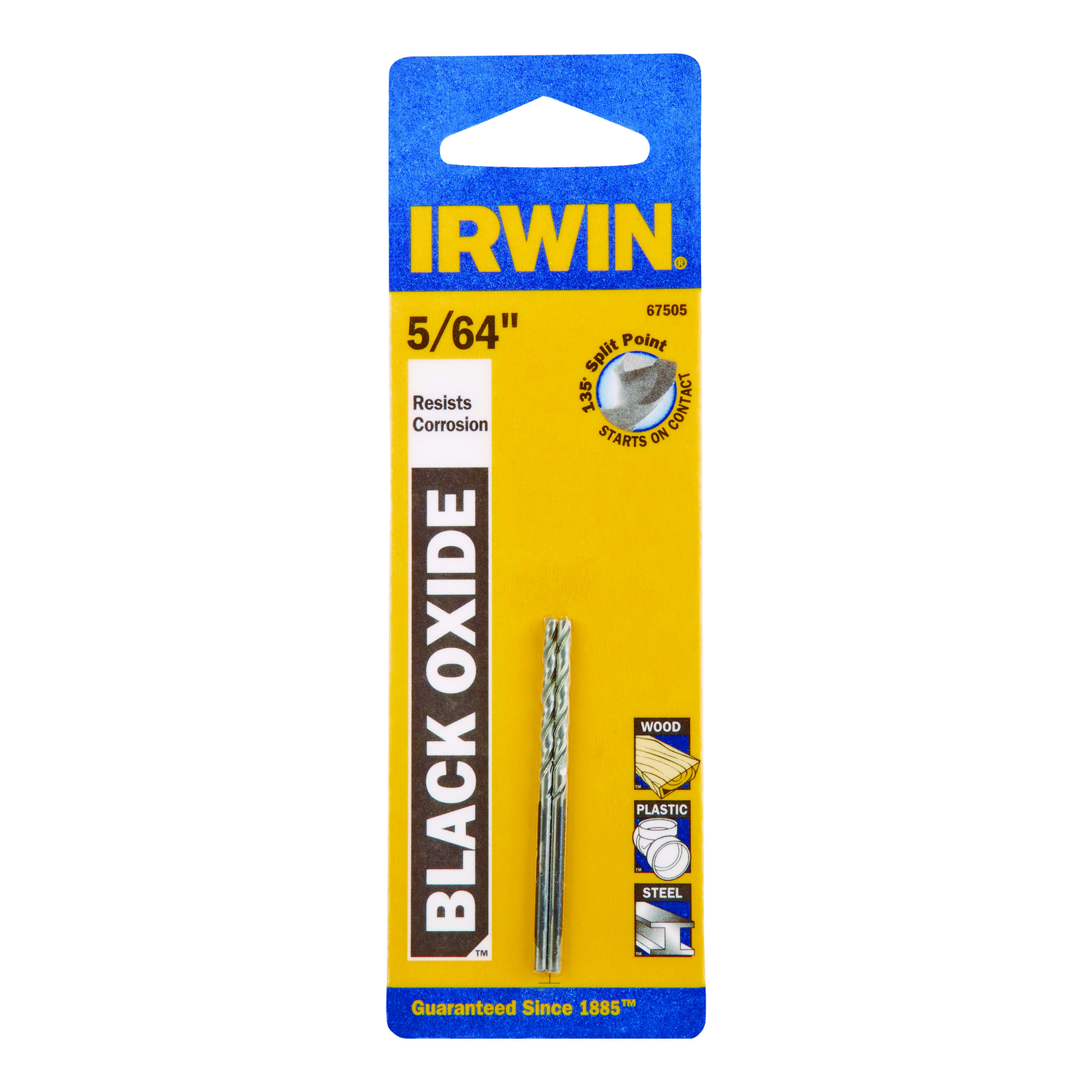 Irwin 5/64 in. X 2 in. L High Speed Steel Drill Bit Set 2 pc