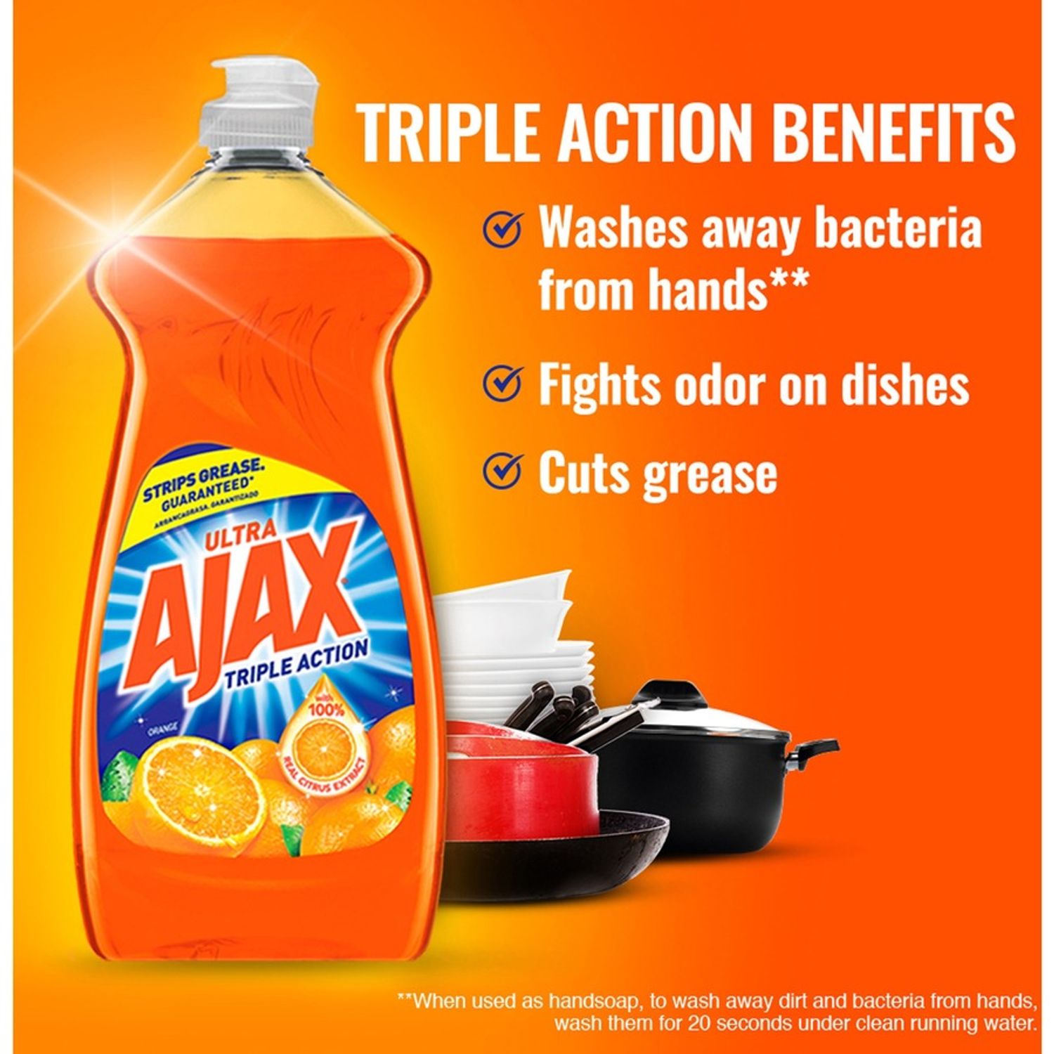 Triple Action Orange Dish Liquid - 90 fl. oz. Bottle by Colgate-Palmolive Company CPC49874