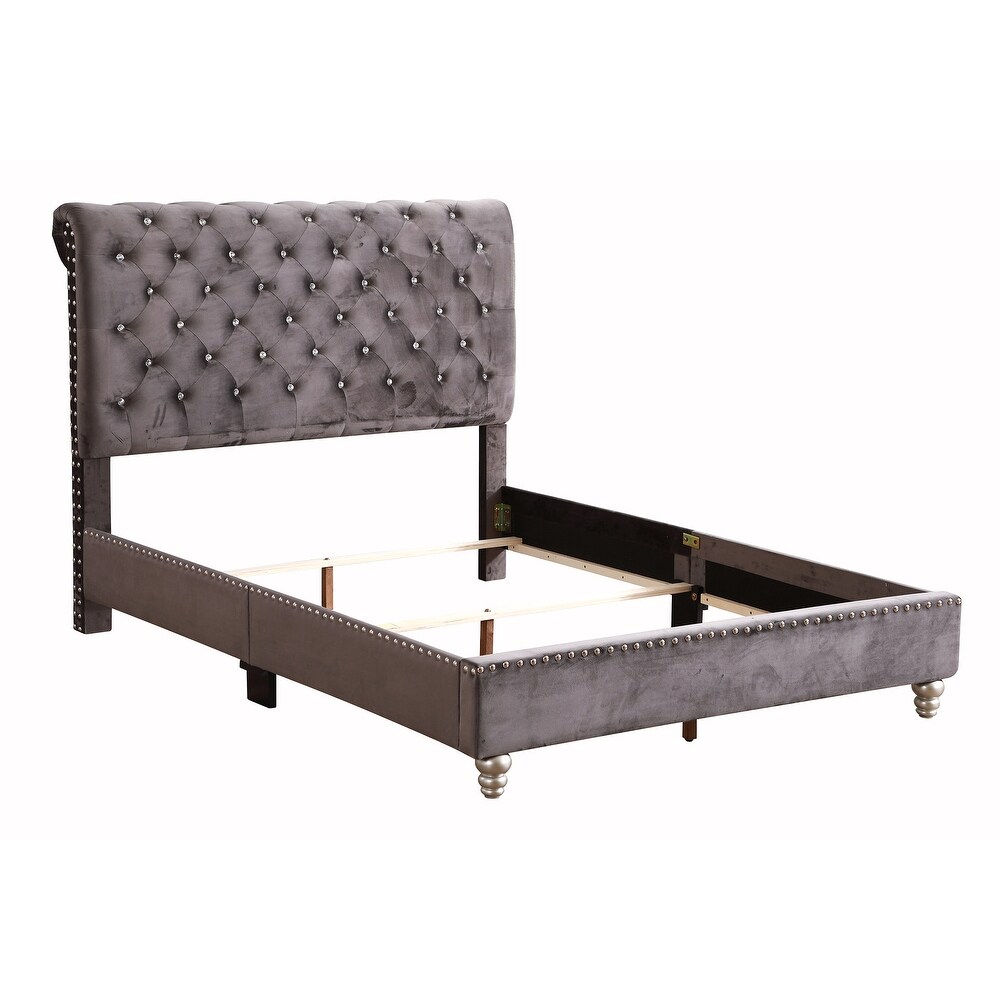 Maxx Tufted Upholstered Full Panel Bed