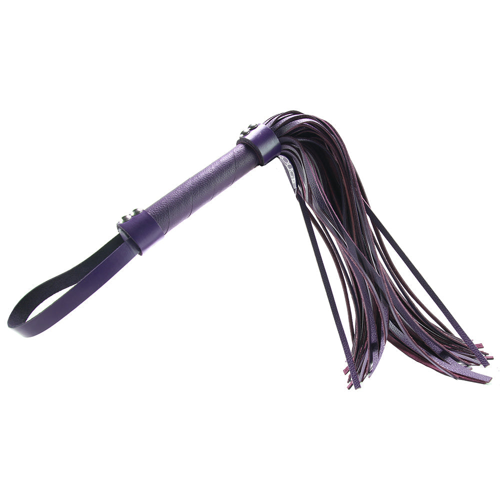 Leather Flogger in Purple