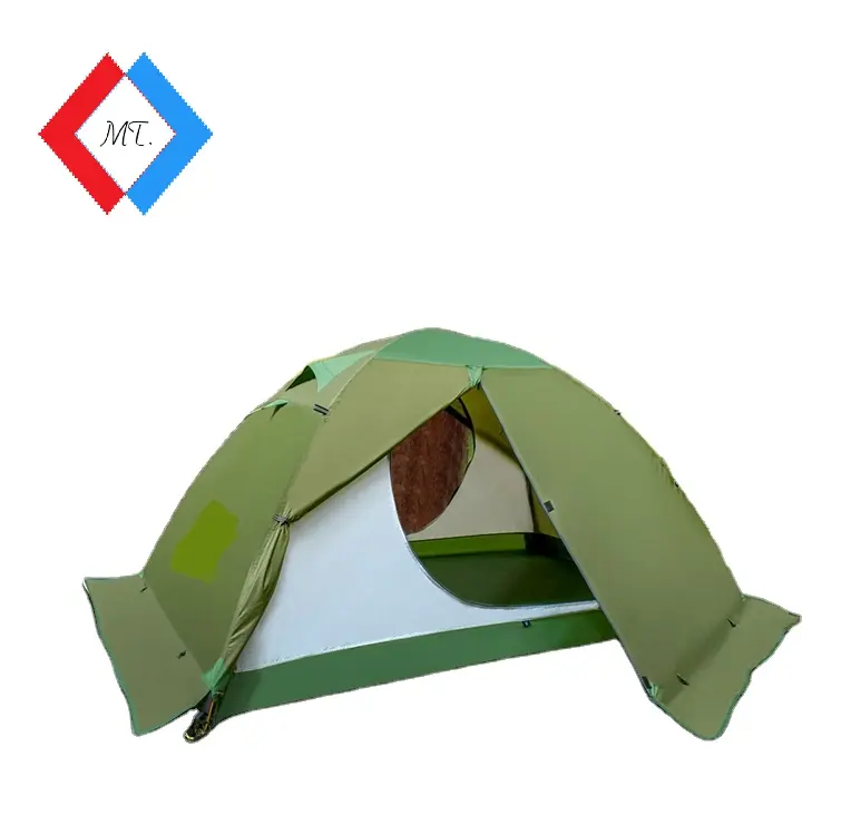 wholesale customized 2 persons camping   hiking black coating outdoor tent waterproof for sale