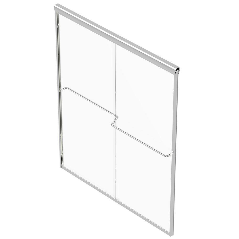 Holcam Eurolite 58 in. x 74 in. Frameless Sliding Shower Door in Silver ELSE.SIL.CLR.5874.HS