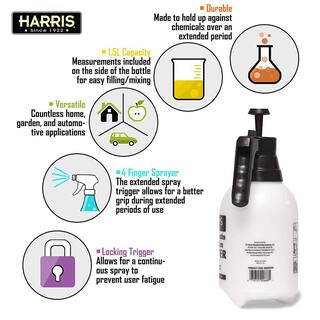 Harris 512 oz. 20% Vinegar Weed Killer and One 32 oz. and One 55 oz. Spray Bottle (4-Pack) 4VWEED128-PROF