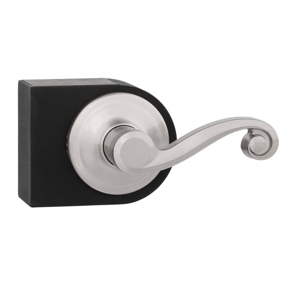 Kwikset Lido Satin Nickel Right-Handed Dummy Door Lever with Microban Antimicrobial Technology 788LL RH 15 V1