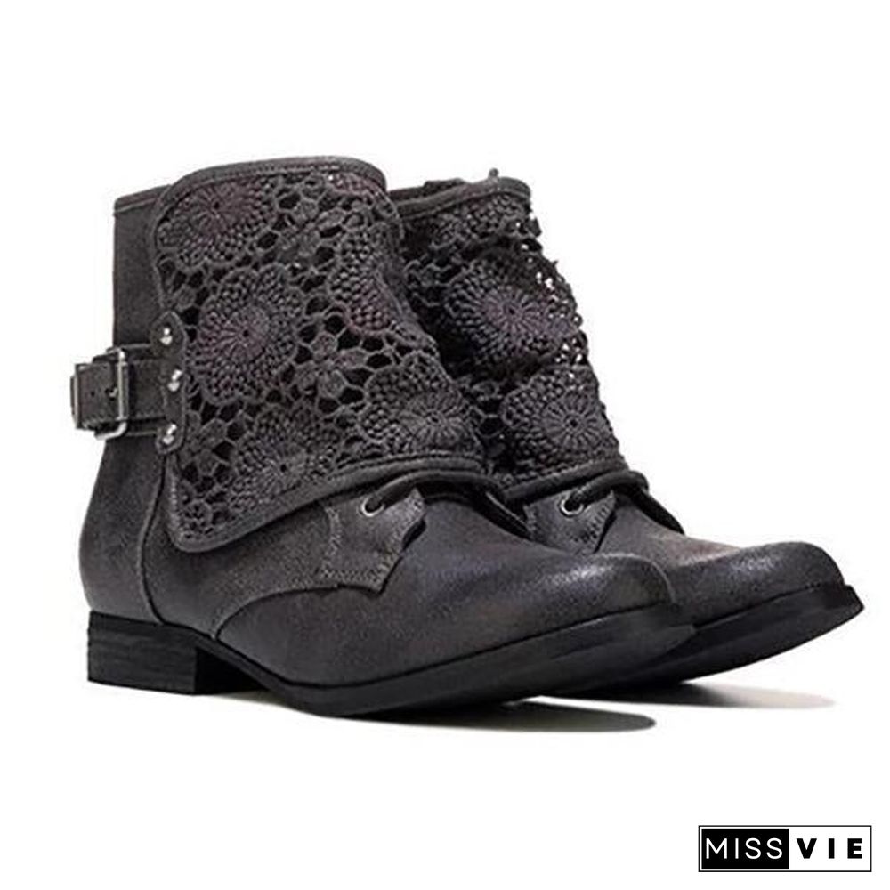 Women's Casual Lace Ankle Boots