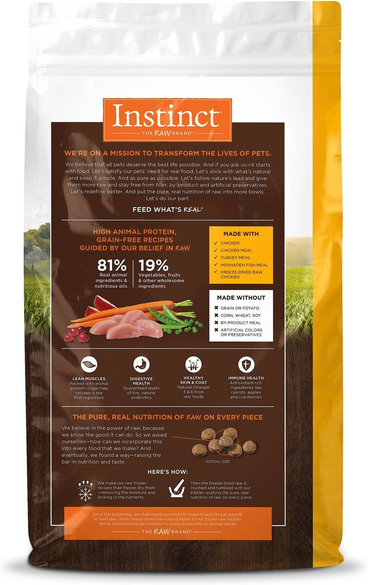 Instinct Original Grain-Free Recipe with Real Chicken Freeze-Dried Raw Coated Dry Cat Food