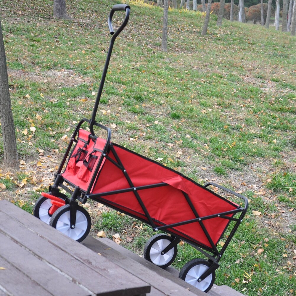 Outdoor Utility Folding Wagon Shopping Beach Cart