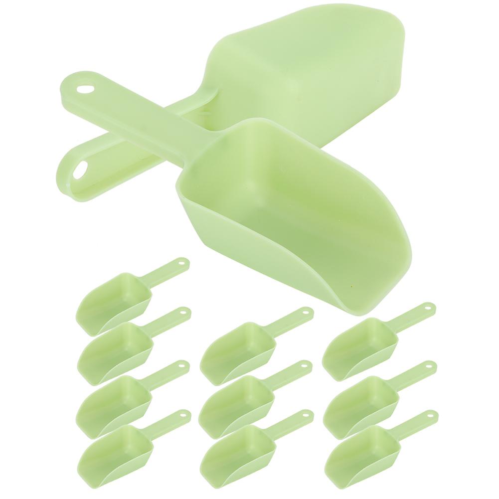 10 Pcs Pet Feeding Spoon Shovel Cat Dog Food Feeder Scoop Pet Feeding Tools Pet Suppliesgreen