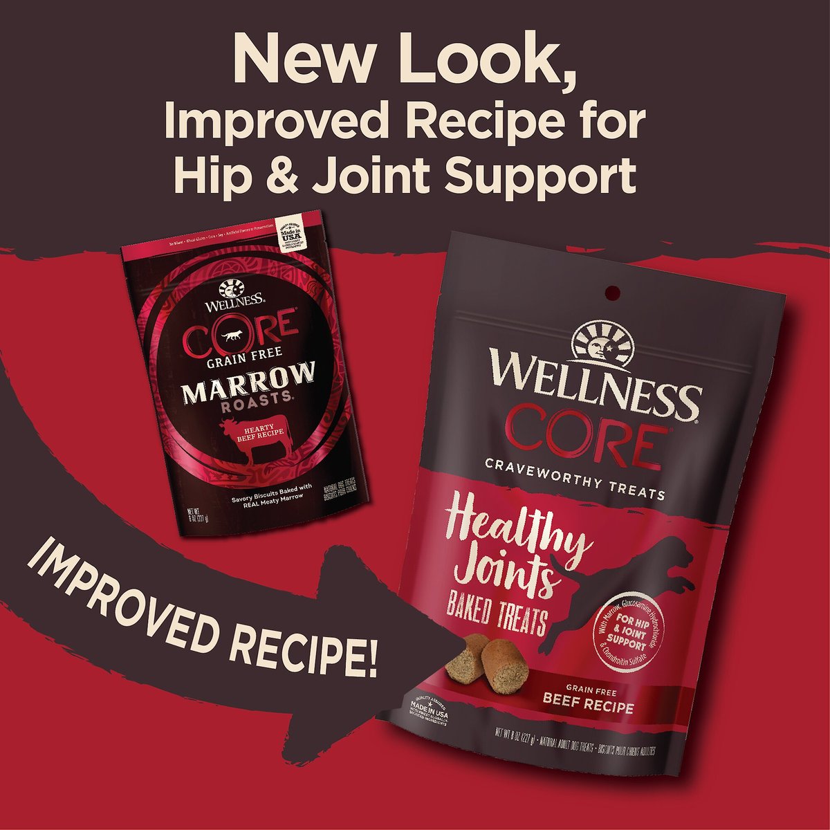 Wellness CORE Healthy Joints Beef Grain-Free Crunchy Dog Treats