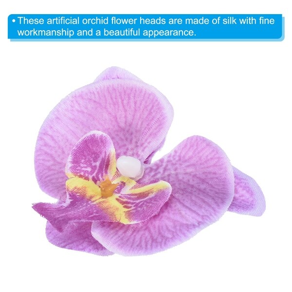 20Pcs Artificial Silk Butterfly Orchid Flower Heads for Wedding Decor