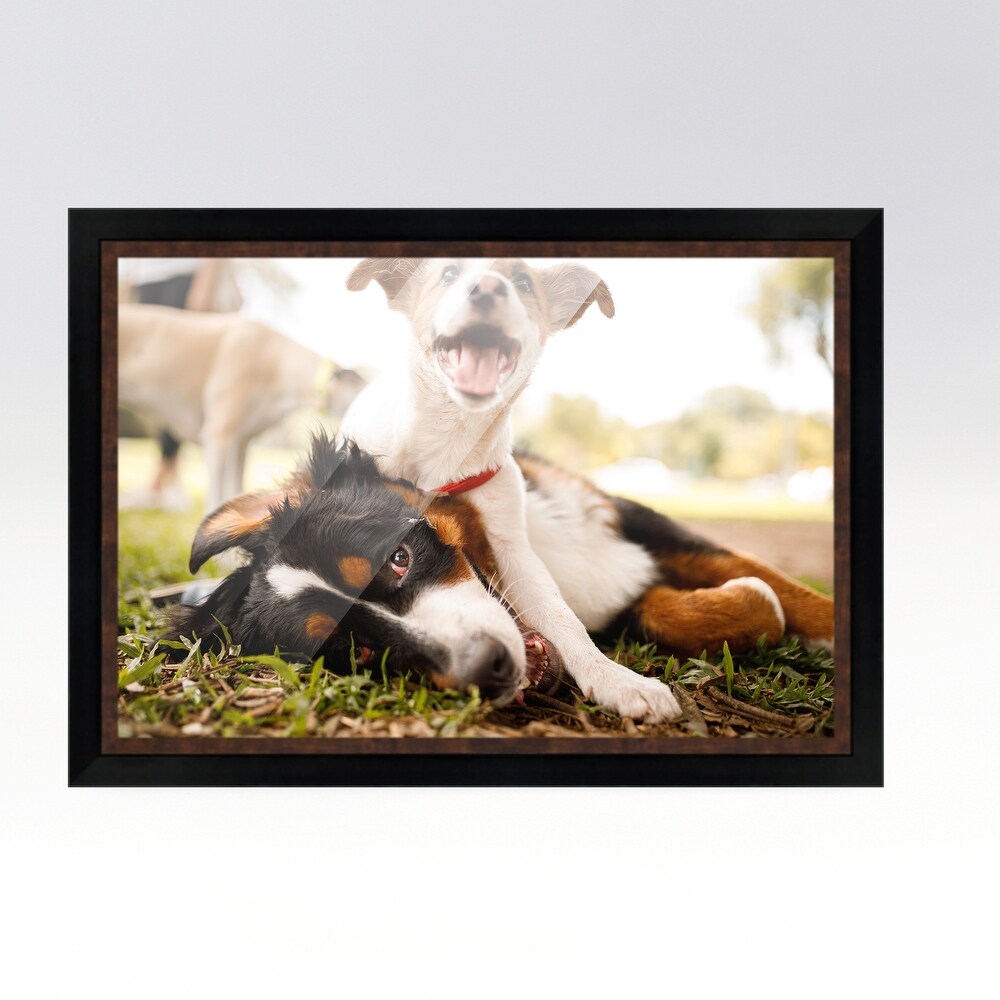 19x8 Black Picture Frame   Wood Picture Frame Complete with UV