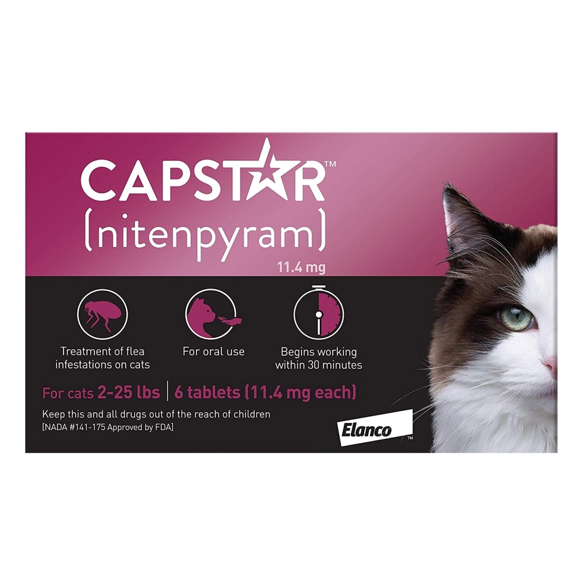 Capstar Blue For Cats And Small Dogs 2 - 25 Lbs 6 Tablet