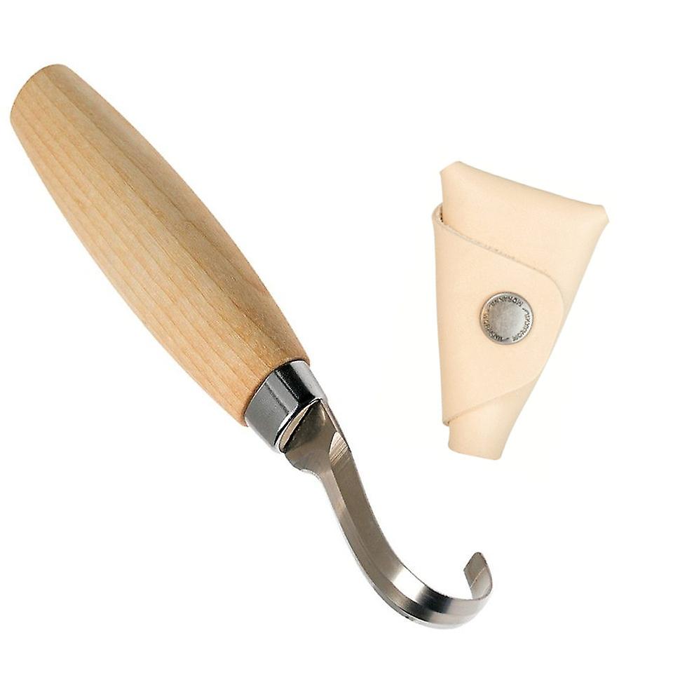 Mora 164 S Stainless Steel spoon carving tool right handed hook with Mora pouch