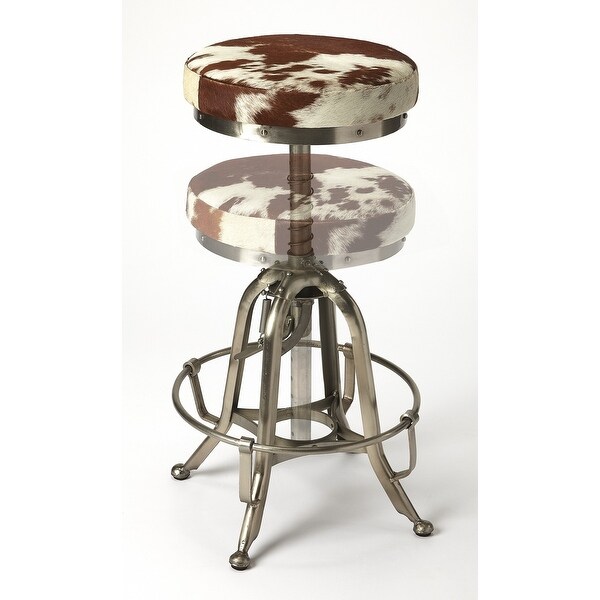 Hair on Hide Iron Bar Stool - 22