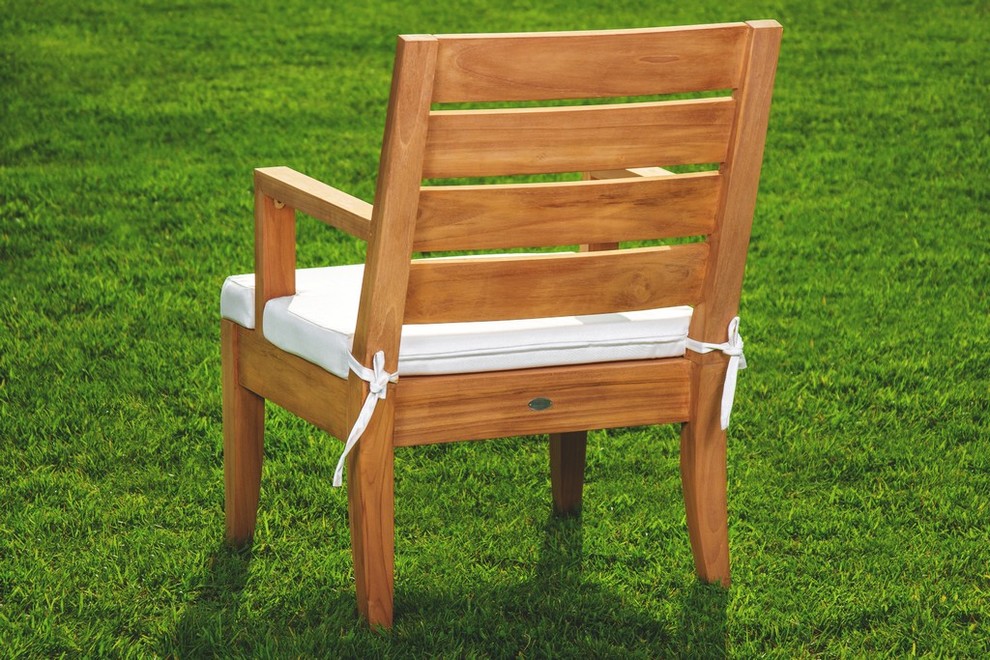 Atnas Arm Chair   Outdoor Teak   Contemporary   Outdoor Dining Chairs   by Teak Deals  Houzz