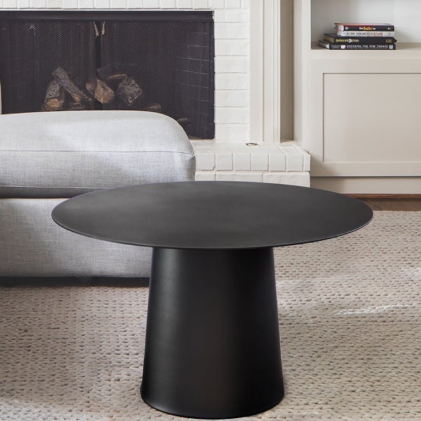 Mid Century Modern Metal Single Round Coffee Table