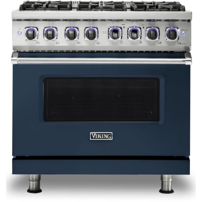 Viking 36-inch Freestanding Gas Range with Elevation Burners VGR7362-6BSBLP