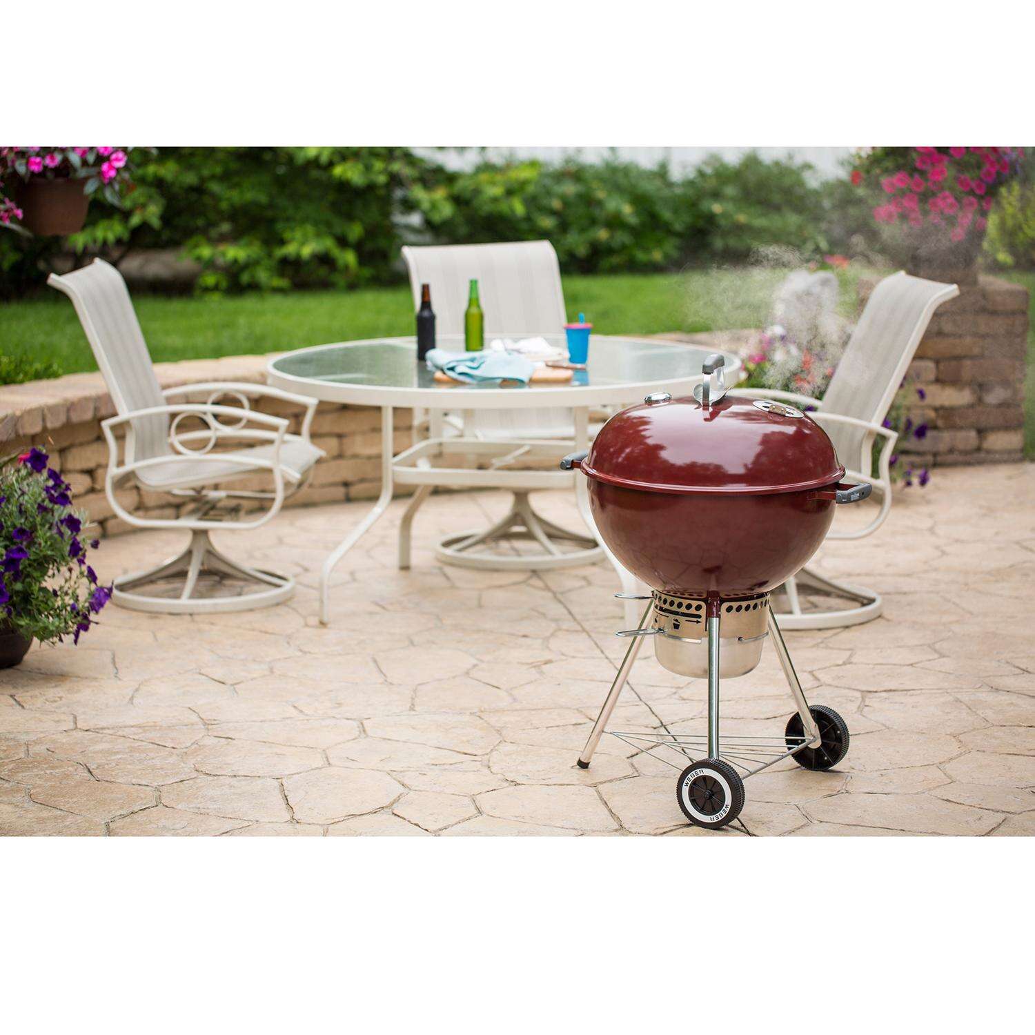 Weber 22 in. Original Kettle Premium Charcoal Grill Crimson