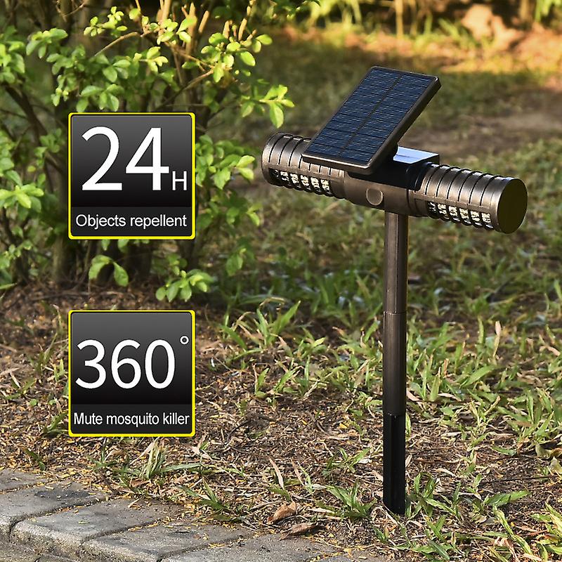 Outdoor Ip65 Solar Mosquito Killer Lamp 365nm Uv Led Electric Bug Zapper Waterproof Anti Mosquito Light Garden Insect Files Trap