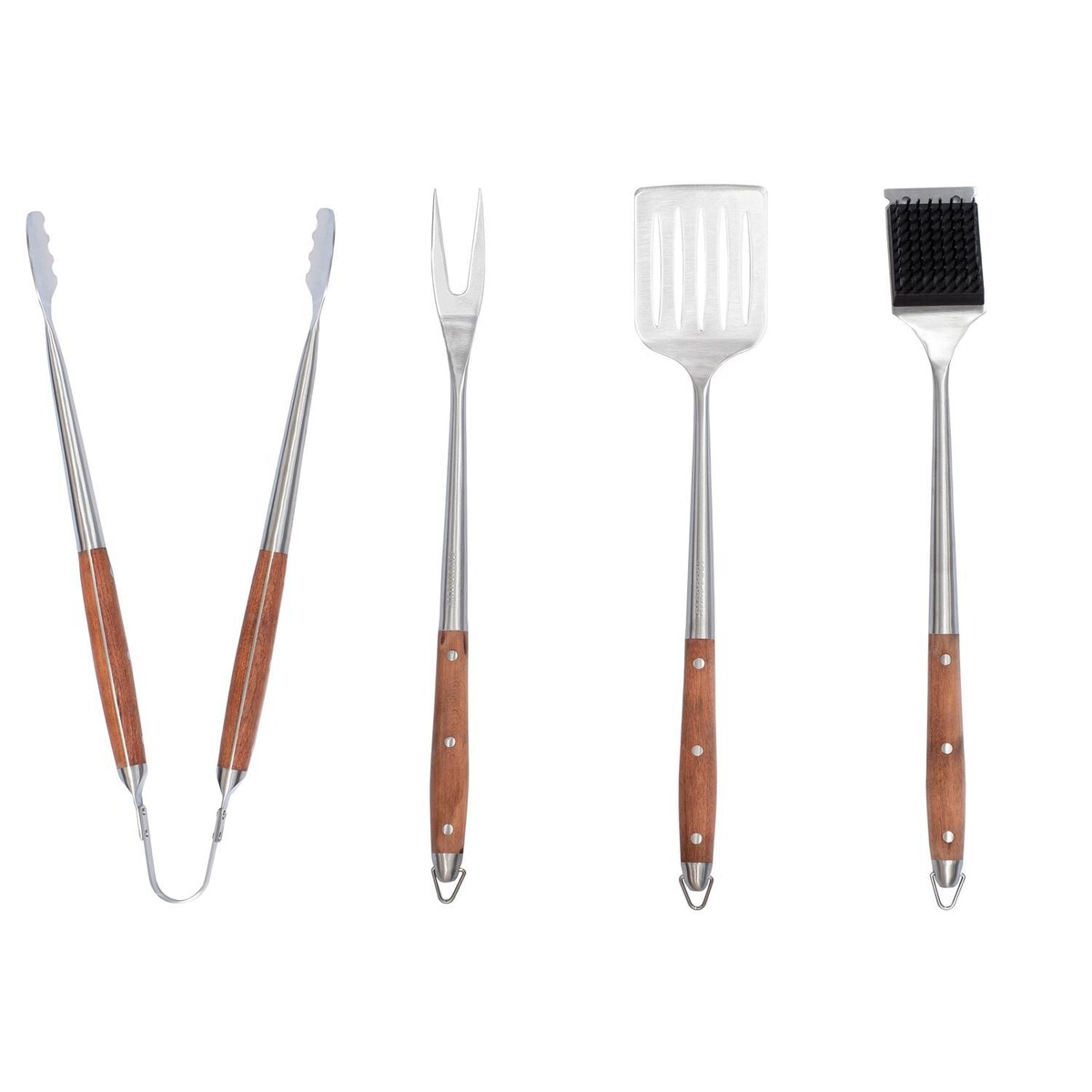 Signature 4-Piece Stainless Steel W/ Wooden Handles Tool Set