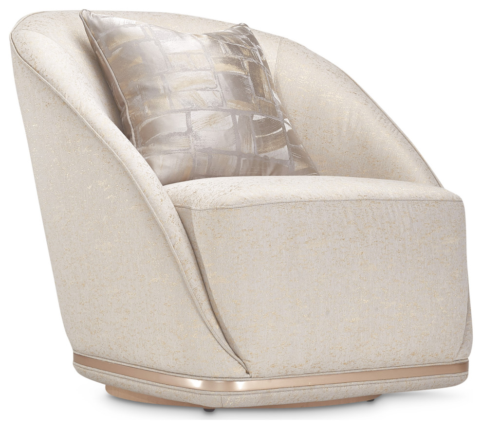 La Rachelle Swivel Chair   Gold Rush/Champagne   Contemporary   Armchairs And Accent Chairs   by HedgeApple  Houzz