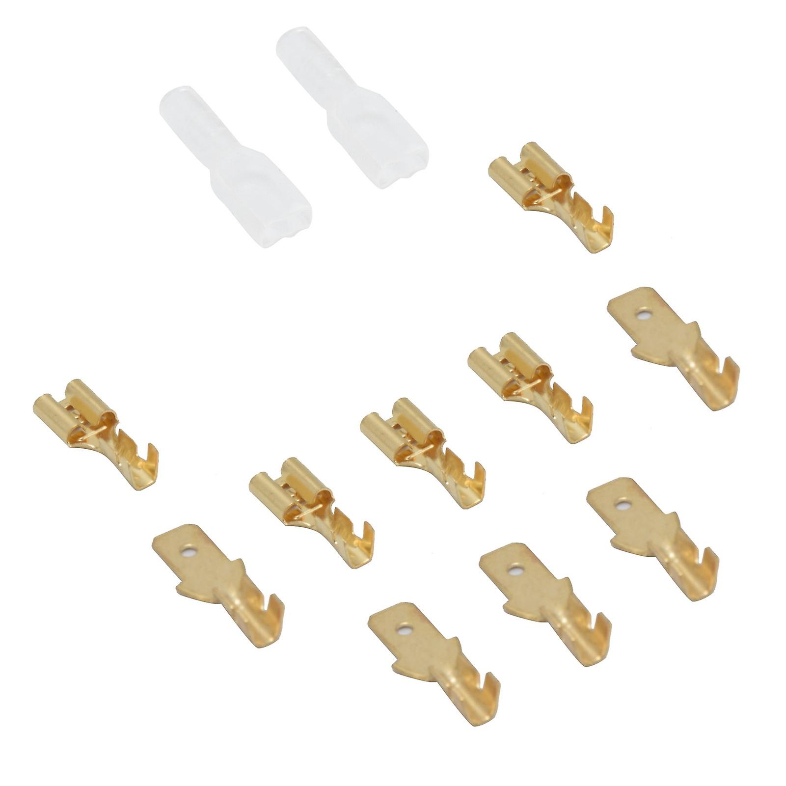 4.8mm Male Female Crimp Terminals Connector With Electrical Insulating Sleeves Accessory