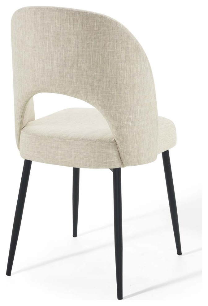 Rouse Upholstered Fabric Dining Side Chair   Midcentury   Dining Chairs   by PARMA HOME  Houzz