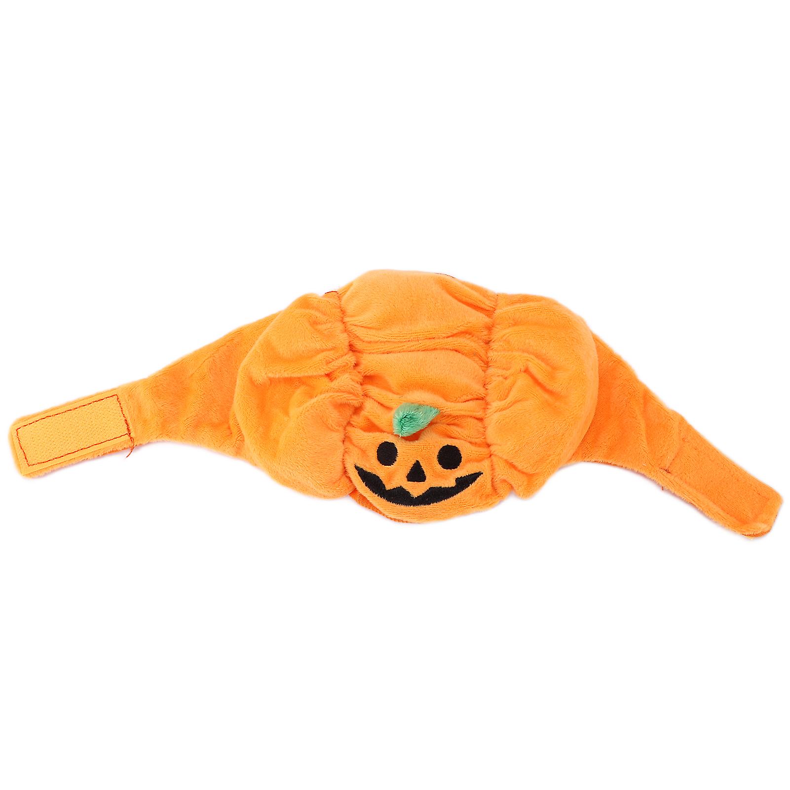 Pet Halloween Pumpkin Hat Soft Adjustable Cat Halloween Headwear For Cats Dogs Rabbits