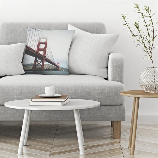 Golden Gate Vintage By Tanya Shumkina Throw Pillow Americanflat Architecture Vintage