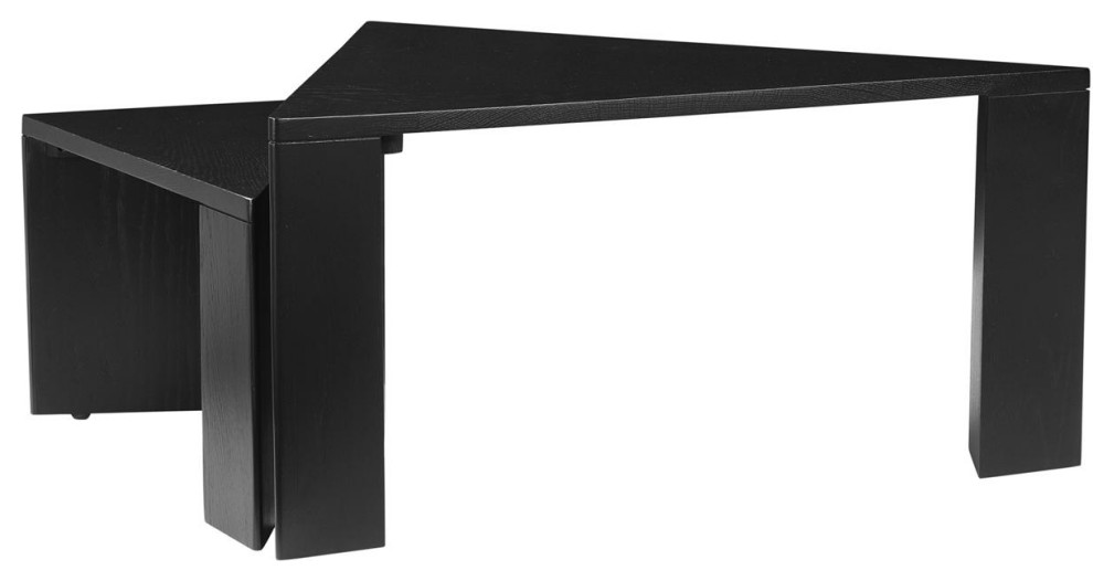 Aton Coffee Table  Black   Transitional   Coffee Table Sets   by Lighting New York  Houzz