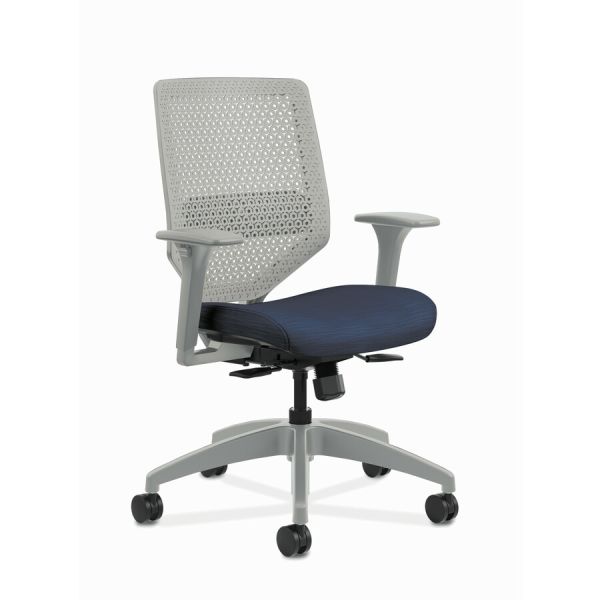 HON Solve Series ReActiv Back Task Chair， Supports Up to 300 lb， 18