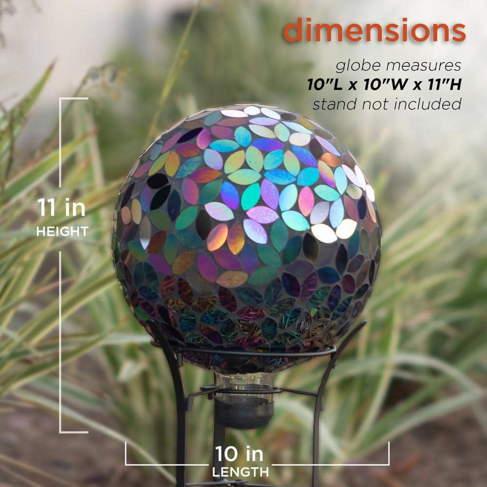 Alpine Corporation Indoor/Outdoor Glass Mosaic Gazing Globe Yard Decoration GRS122